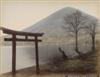 TAMAMURA, KOZABURA Album containing 50 spectacularly hand-colored photographs of Japan, including
